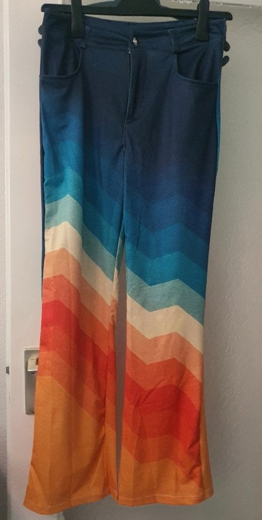 kleurrijke retro broek maat: XS, Vêtements | Femmes, Neuf, Enlèvement ou Envoi, Longs, Taille 34 (XS) ou plus petite