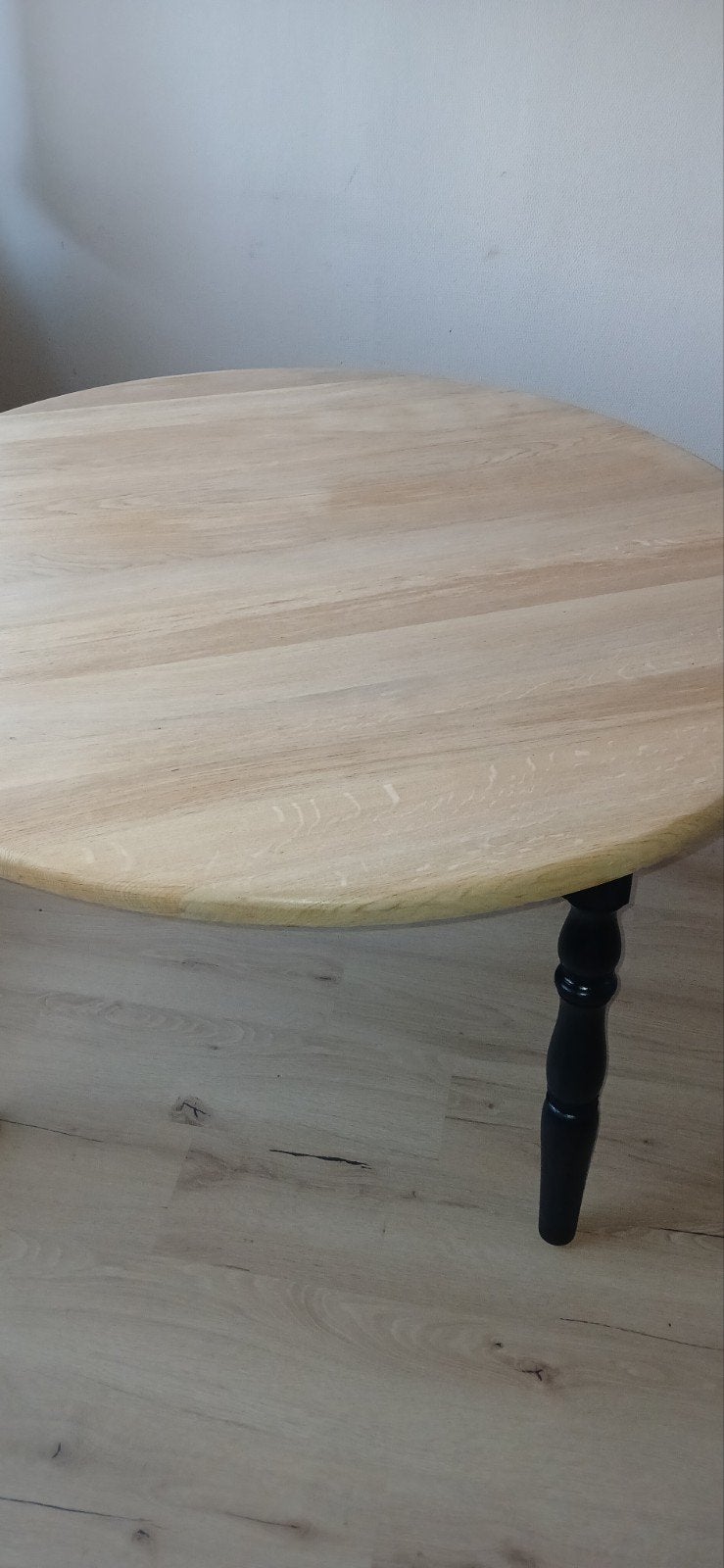Ronde eettafel , massieve eik landelijk, Huis en Inrichting, Tafels | Eettafels, Ophalen