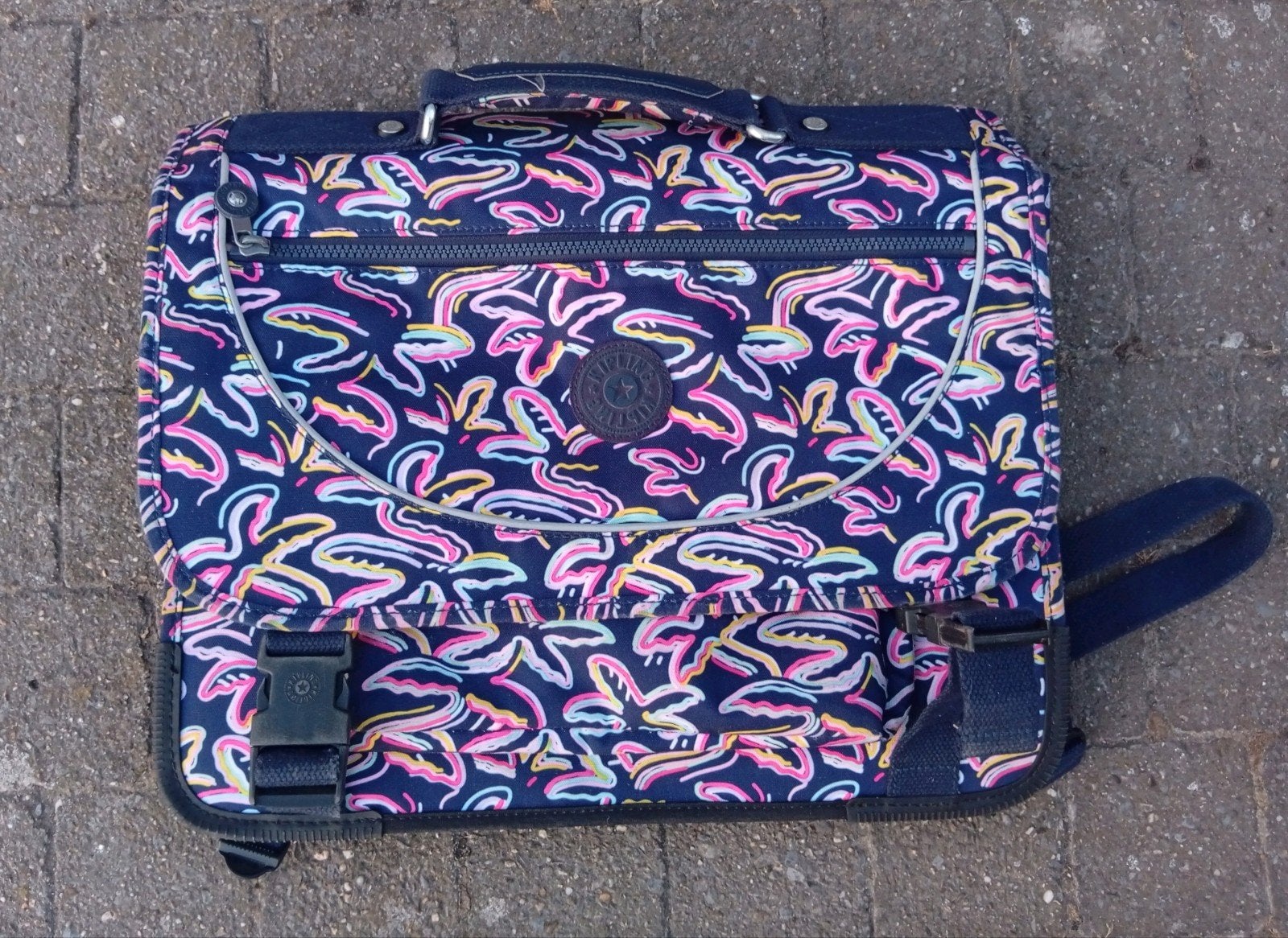 Boekentas Kipling perfecte staat. NIEUWPRIJS 140€, Enlèvement ou Envoi, Comme neuf, Bleu, Sac à dos