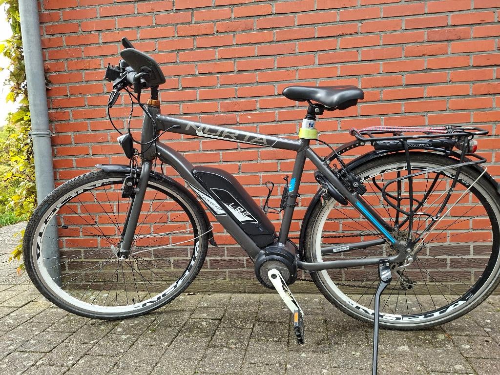 Elektrische fiets, grijs, Norta L2000 maat 55, Fietsen en Brommers, Gebruikt, Velgrem, Versnellingen, 53 tot 57 cm