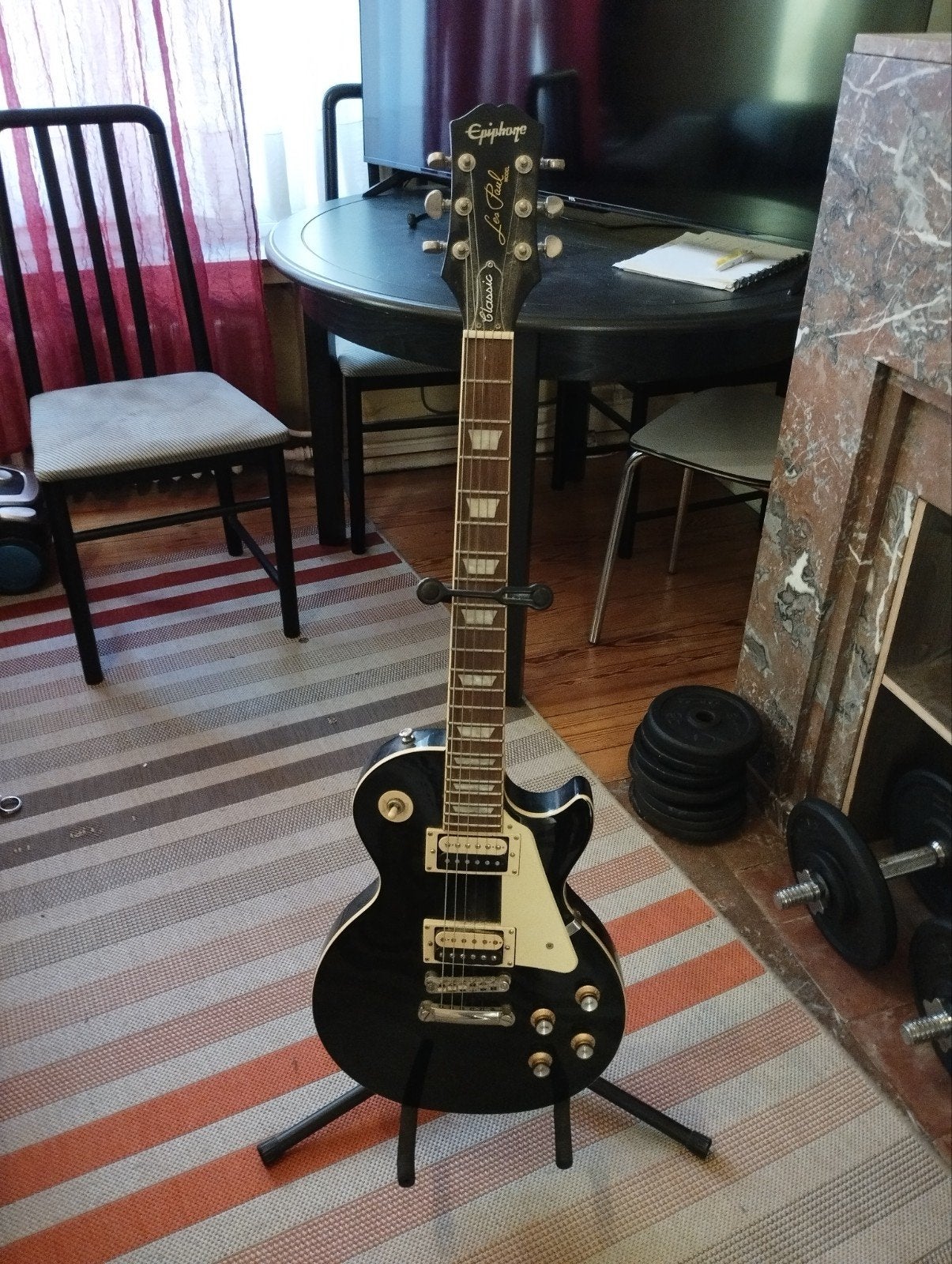 Epiphone les Paul classic ebony, Musique & Instruments, Enlèvement, Comme neuf, Epiphone