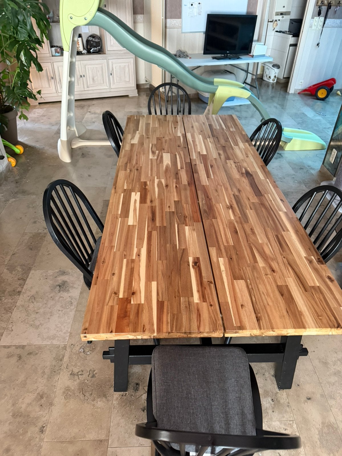 Tafel 1 m breed en 2m36 lengte te koop, Enlèvement, Utilisé