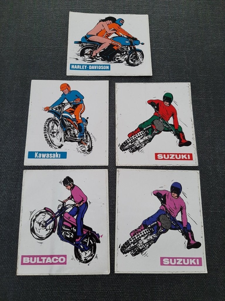 5 stickers motorcross en moto's, Ophalen, Zo goed als nieuw, Auto of Motor