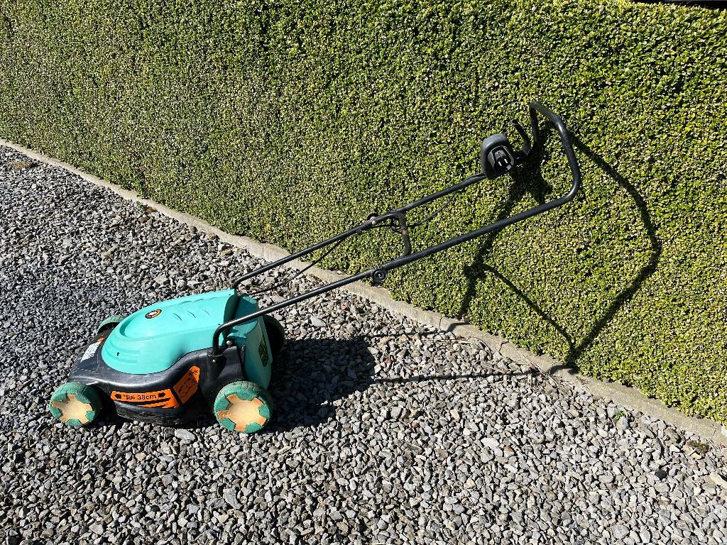 Grasmaaier elektrisch, Tuin en Terras, Grasmaaiers, Ophalen, Gebruikt, Elektrische grasmaaier, Opvangbak