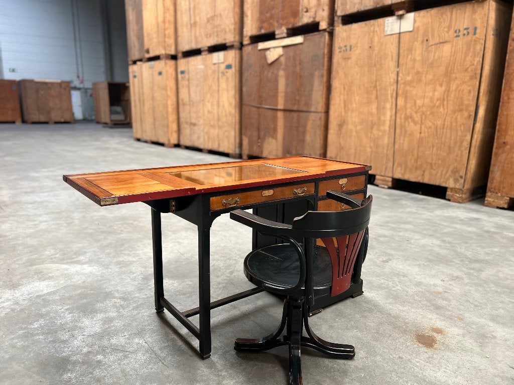 Bureau Dépliant d'Horloger - Felix Monge, Ophalen, Opbergruimte, Hout, Bruin