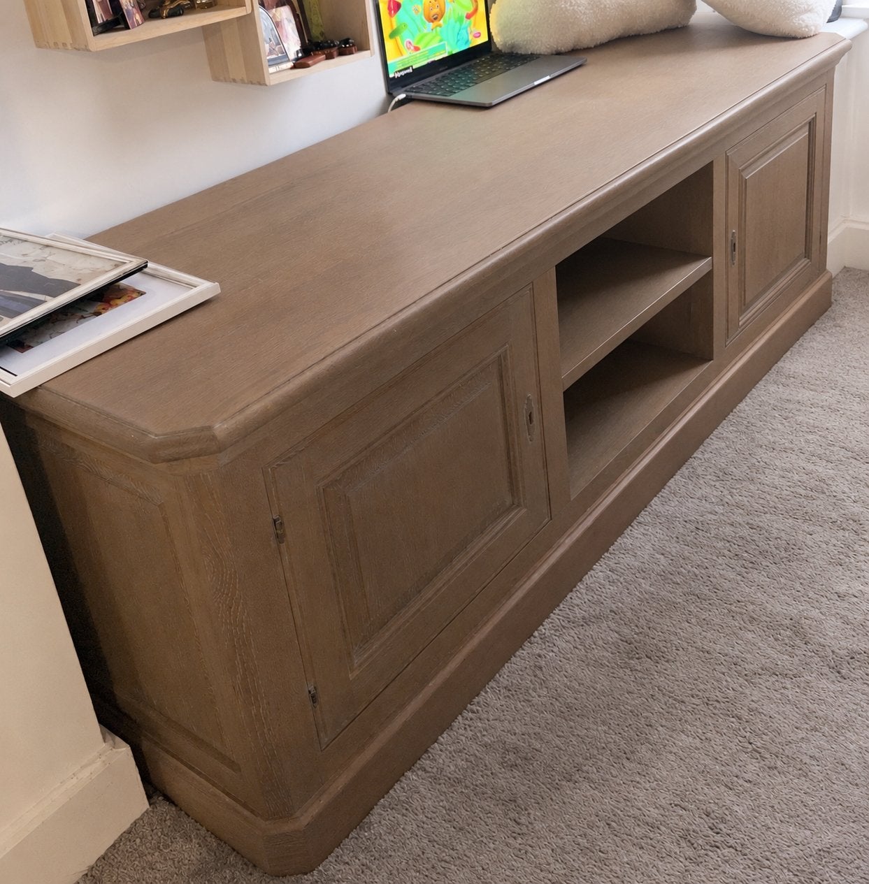 Brun clair, 1,60cm longueur, 55cm hauteur, Enlèvement, Comme neuf