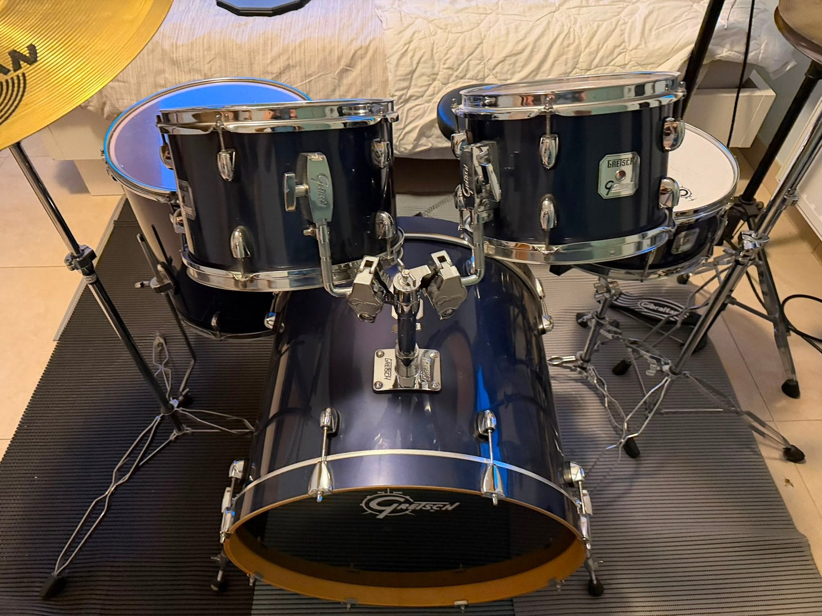 6-delig drumstel Gretsch, Muziek en Instrumenten, Drumstellen en Slagwerk, Ophalen, Gebruikt
