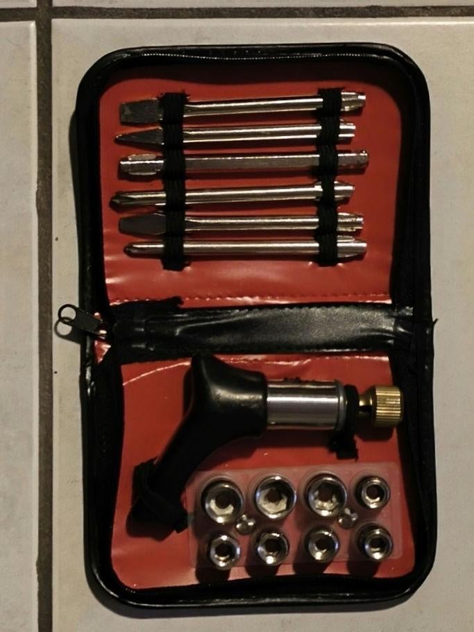 Coffret complet d'outils de poche pistolet adap à douilles+, Enlèvement ou Envoi, Neuf