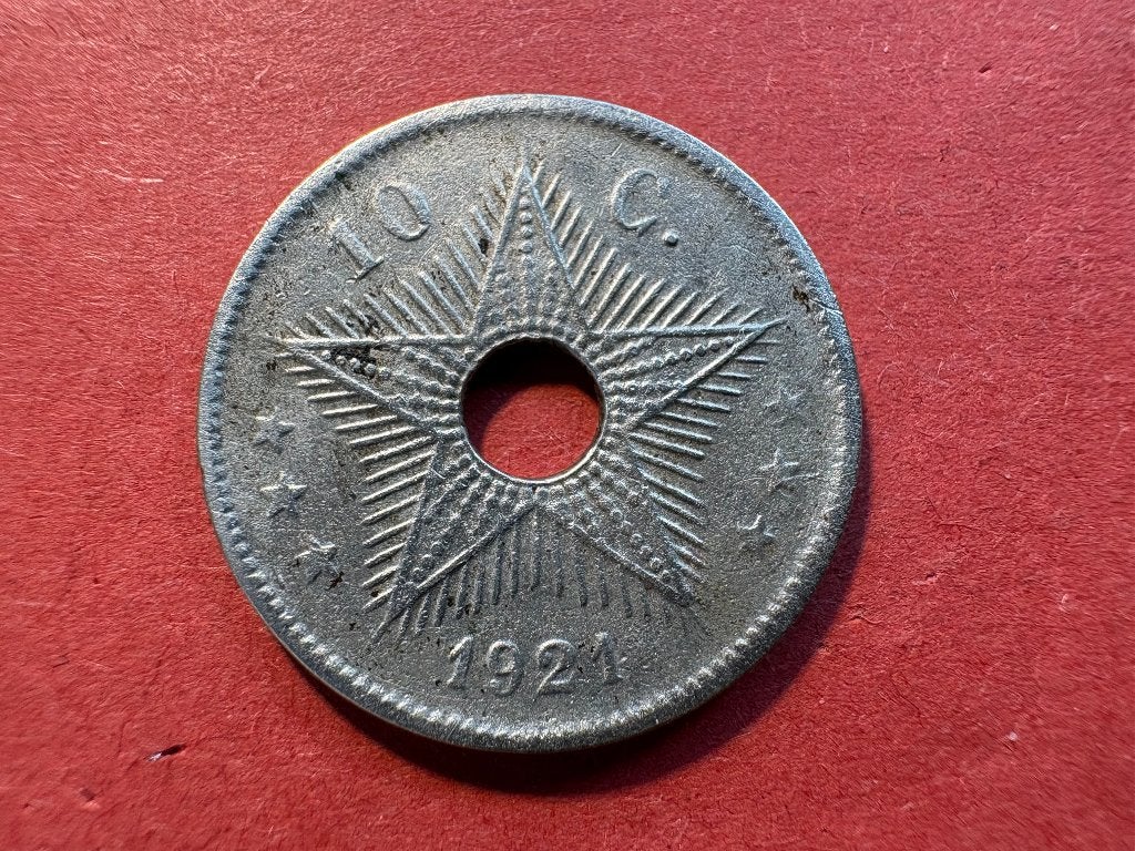 Belgisch Congo - 10 centiem 1921 (#264#), Postzegels en Munten, Munten | Afrika, Ophalen of Verzenden, Overige landen, Losse munt