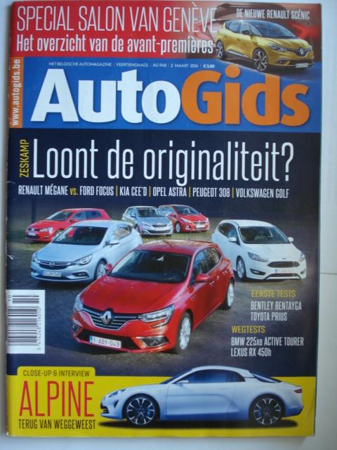 AutoGids 948 Alpine A110 Lexus RX 450h Toyota Prius Bentayga, Verzenden, Gelezen, Algemeen