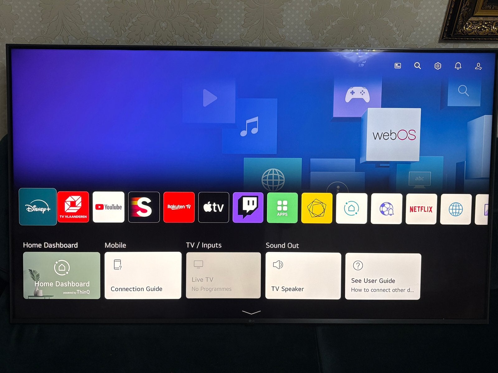 LG UP77 55inch 4K Smart UHD TV, Ophalen, QLED, 50 Hz, Zo goed als nieuw