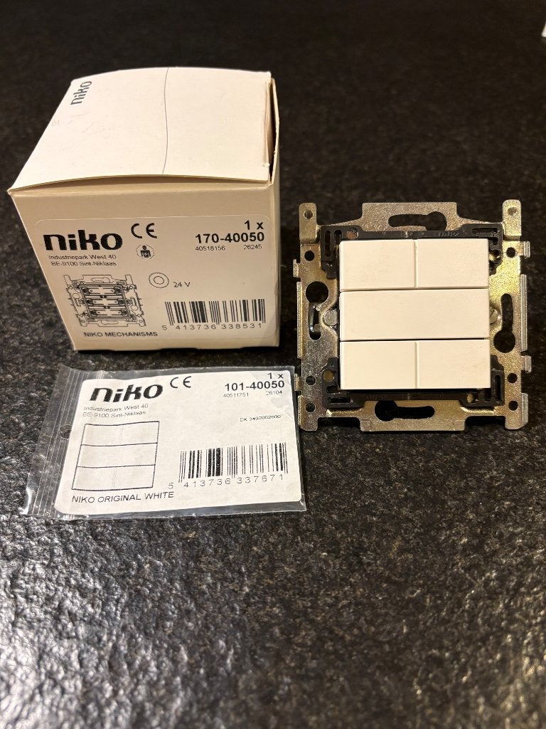 Niko 4-voudige drukknop, Doe-het-zelf en Bouw, Ophalen of Verzenden, Zo goed als nieuw
