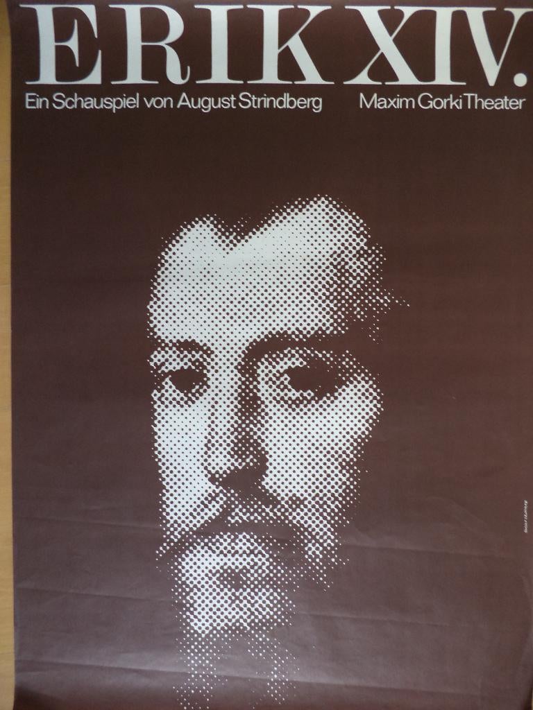 1973 XL originele theaterposter voor het toneelstuk Erik XIV, Antiek en Kunst, Ophalen