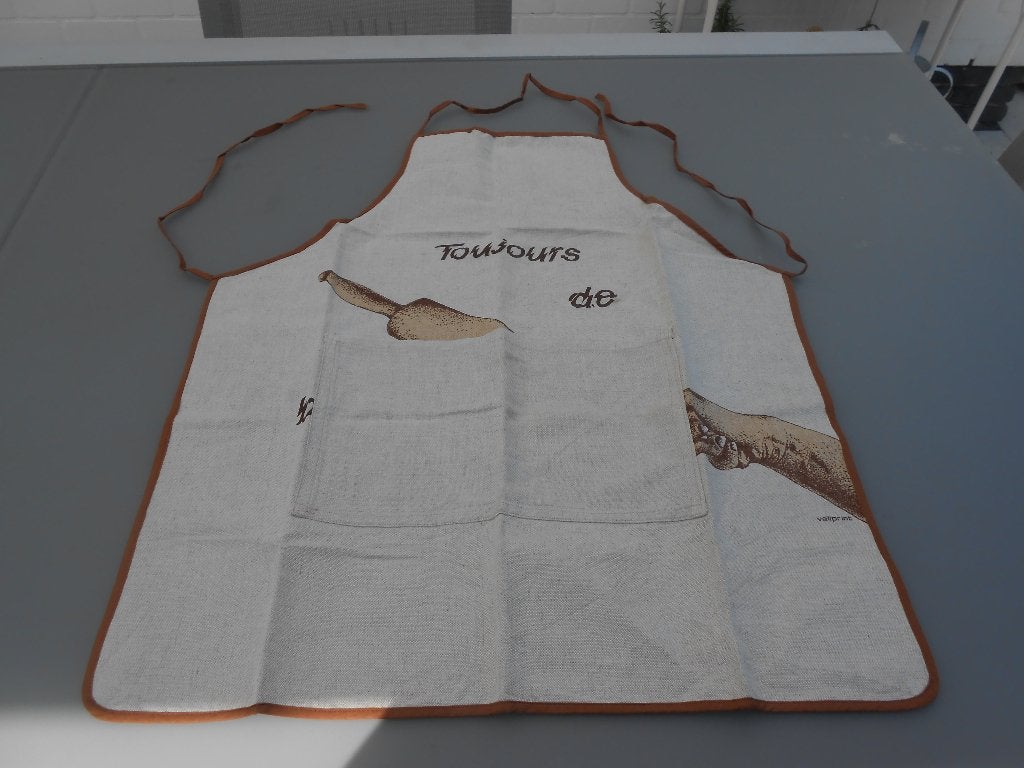 keukenschort ecru, Huis en Inrichting, Keuken | Textiel, Ophalen of Verzenden