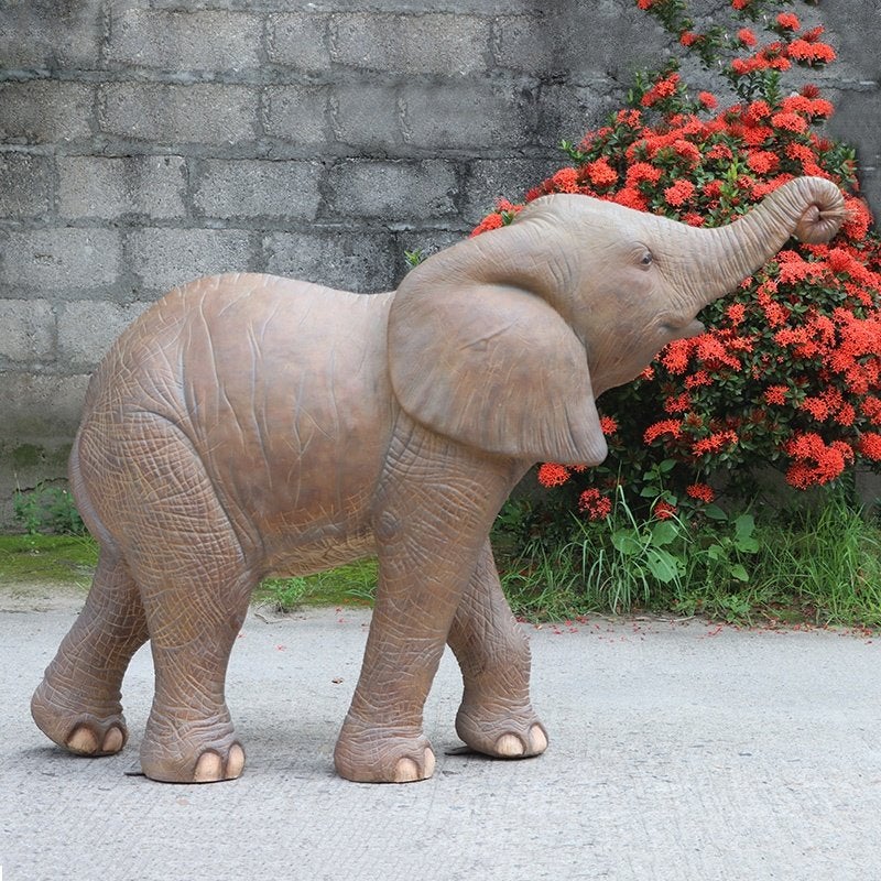 Olifant Kalf beeld – Baby Olifant Lengte 142 cm, Verzamelen, Ophalen, Nieuw