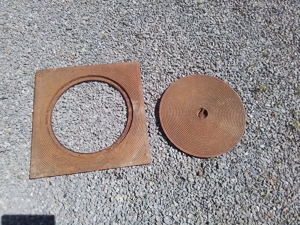 Ijzeren afdek deksel voor put 60 cm, Enlèvement