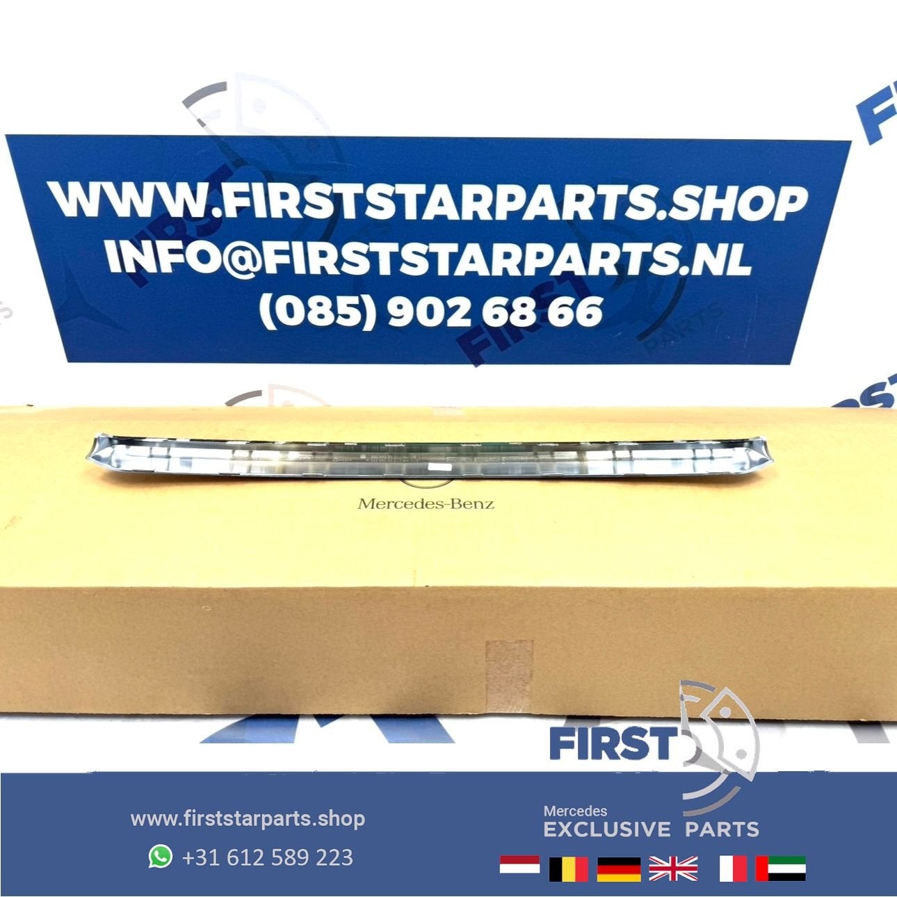 W222 S63 S KLASSE FACELIFT S65 AMG DIFFUSER SIERLIJST MIDDEN, Gebruikt, -, Ophalen of Verzenden, -