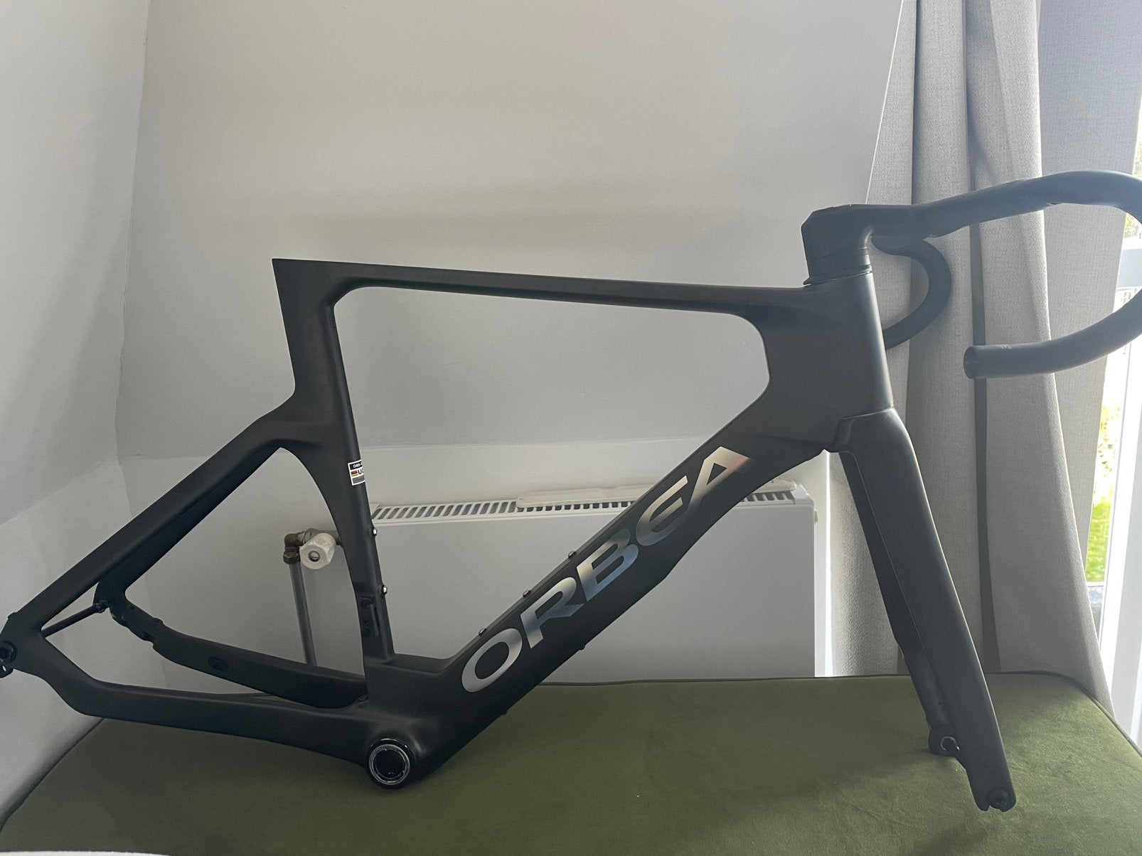 Orbea orca aero frameset maat 53 carbon raw, Fietsen en Brommers, Fietsen | Racefietsen, Ophalen, Zo goed als nieuw, Carbon