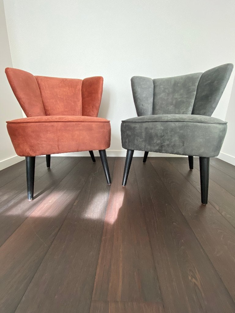 Moderne zeteltjes in velours, Moins de 75 cm, Moins de 150 cm, Bois, Enlèvement