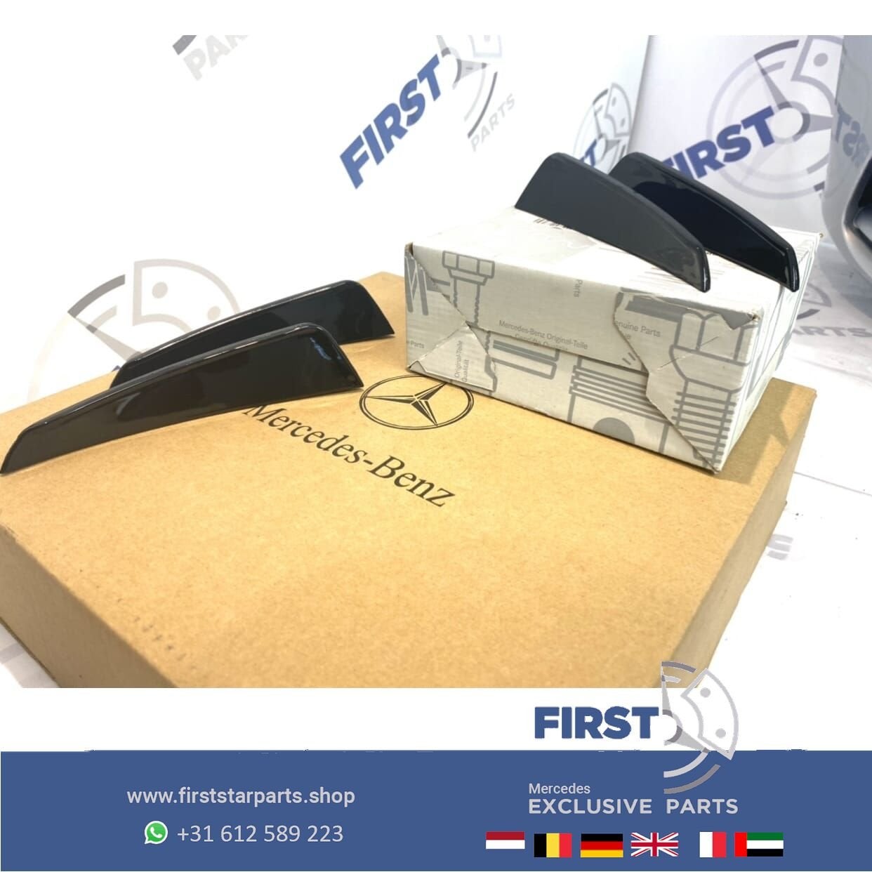 45 63 AMG VOORBUMPER SPLITTER A45S CLA45S C63 E63 GLA45S GLC, Gebruikt, Voor, Ophalen of Verzenden, -