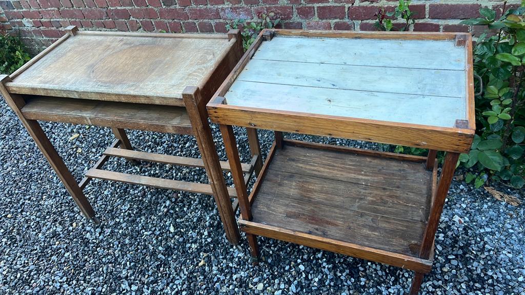 2 dessertes en bois, Ophalen, Gebruikt