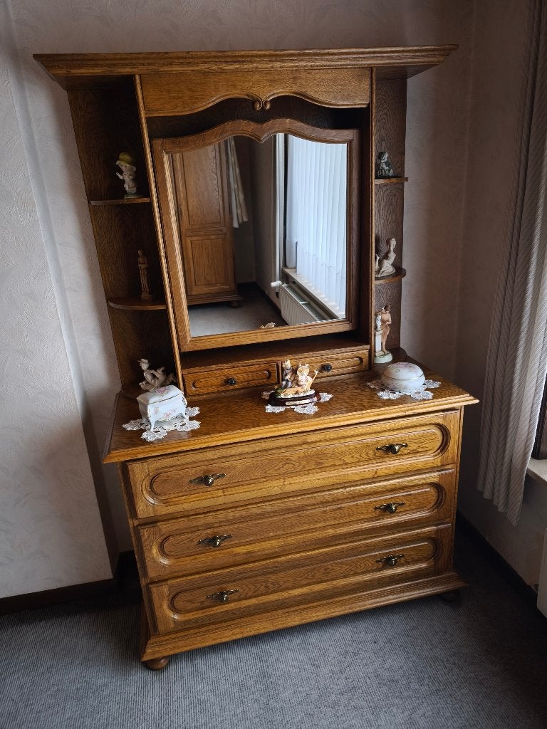 Commode met spiegel, Antiek en Kunst, Ophalen