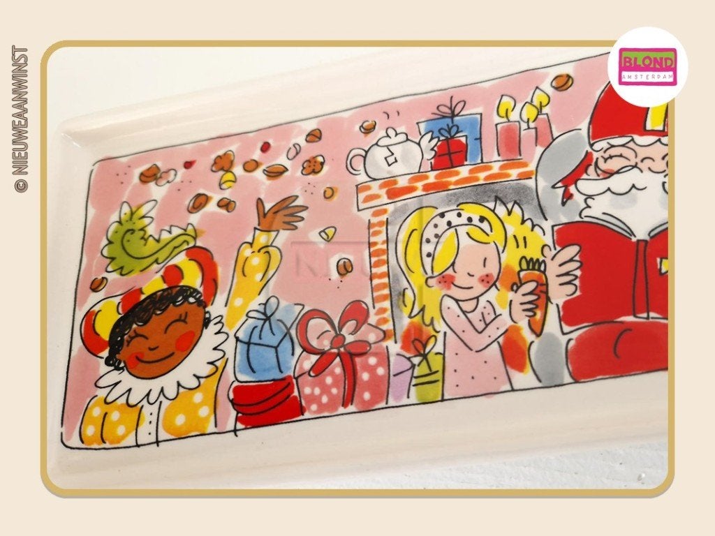 Cakeschaal Blond Amsterdam - Sinterklaas Collectie - 12x33cm, Verzenden, Nieuw