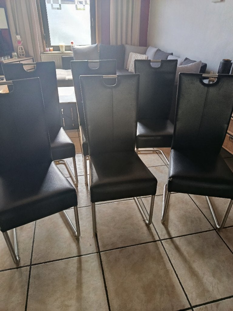 Lot chaises, Enlèvement, Utilisé, Noir, Cinq, Six Chaises ou plus