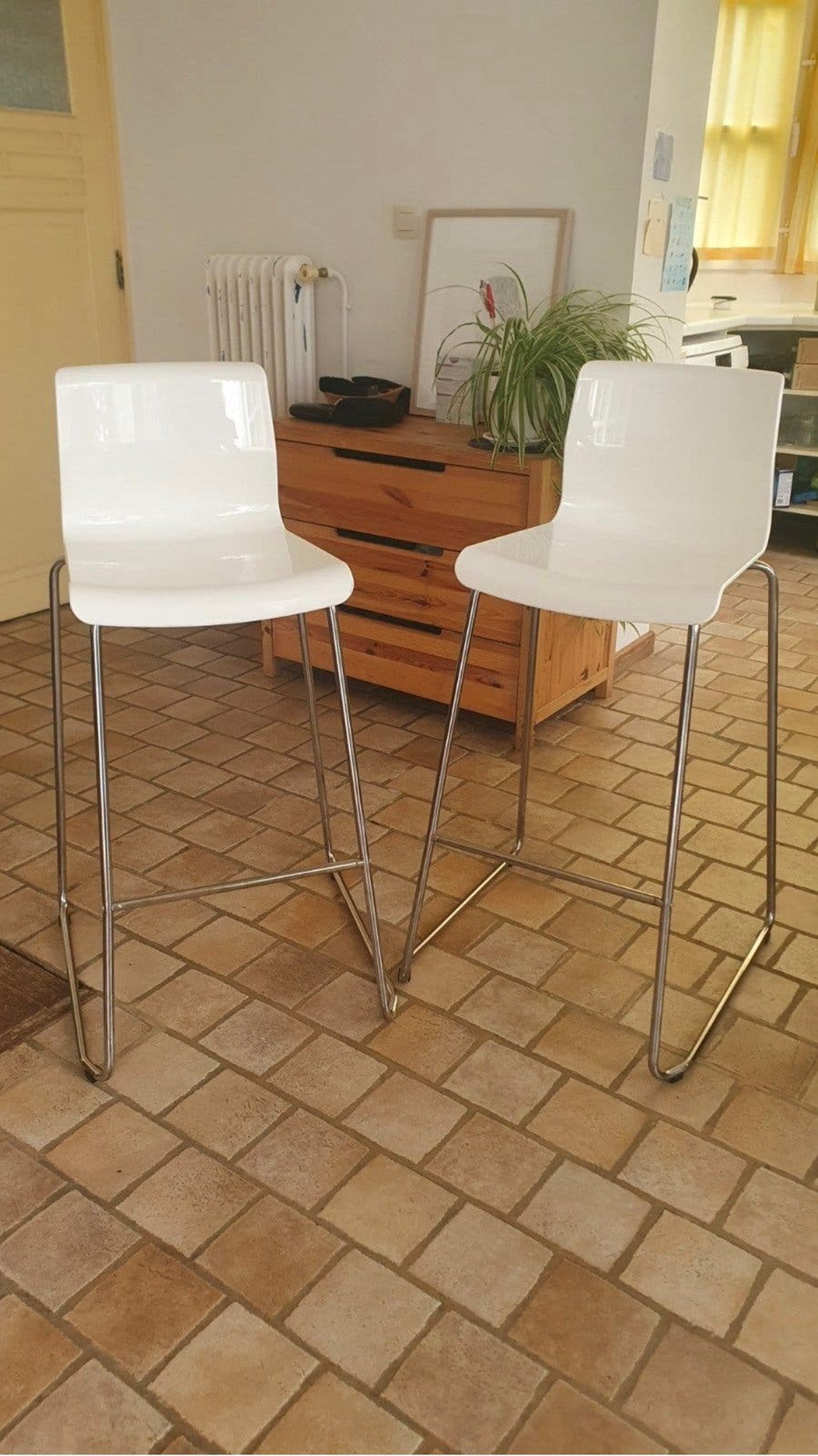 Ikea Glenn krukken in goede staat, Huis en Inrichting, Ophalen, Met voetsteun, 60 tot 90 cm, Zo goed als nieuw