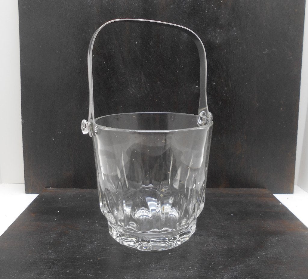 ancien élégant seau à glace vintage en verre anse en métal, Antiquités & Art, Enlèvement ou Envoi