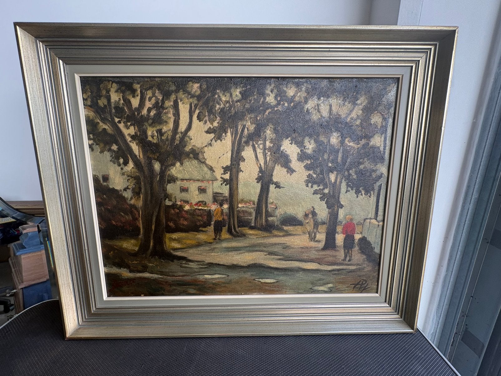 Schilderij boerenleven, Antiek en Kunst, Ophalen