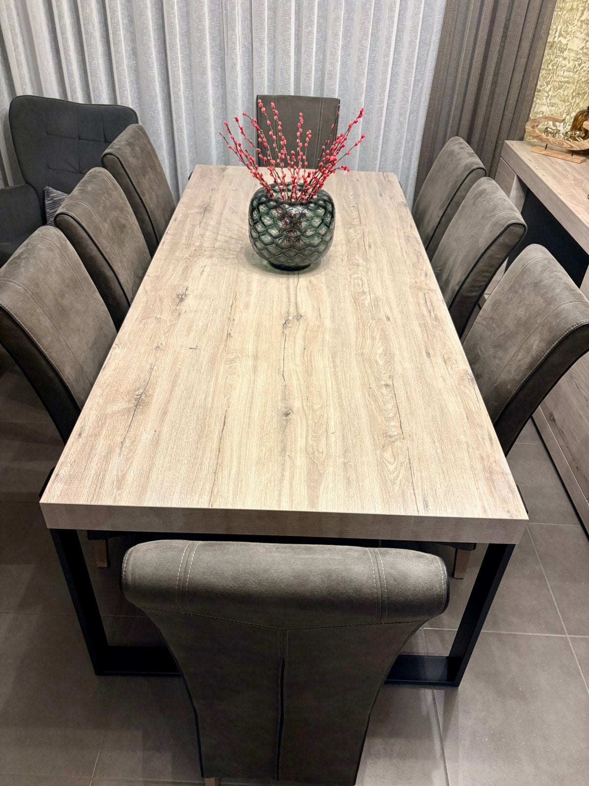 Eetkamermeubels, 8 stoelen te koop., Maison & Meubles, Enlèvement, Comme neuf