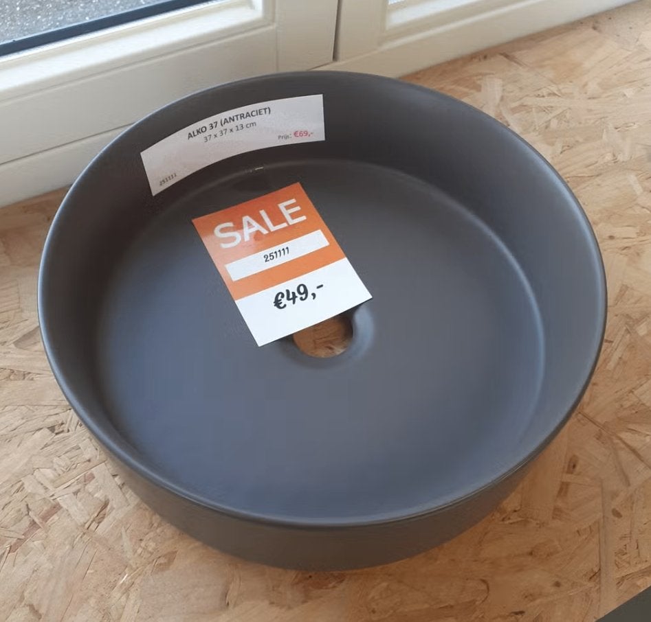 SALE! Waskom, antraciet, rond, strakke uitvoering, Alko 37, Ophalen of Verzenden, Nieuw
