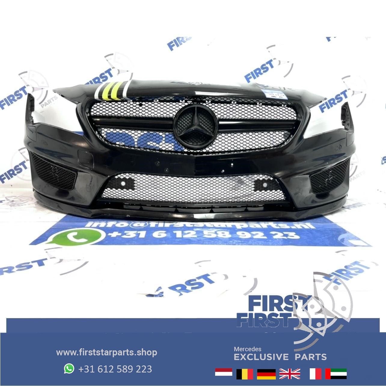 W117 CLA45 45 AMG VOORBUMPER ZWART COMPLEET + AMG GRIL ORIGI, Autos : Pièces & Accessoires, Utilisé, -, Avant, -