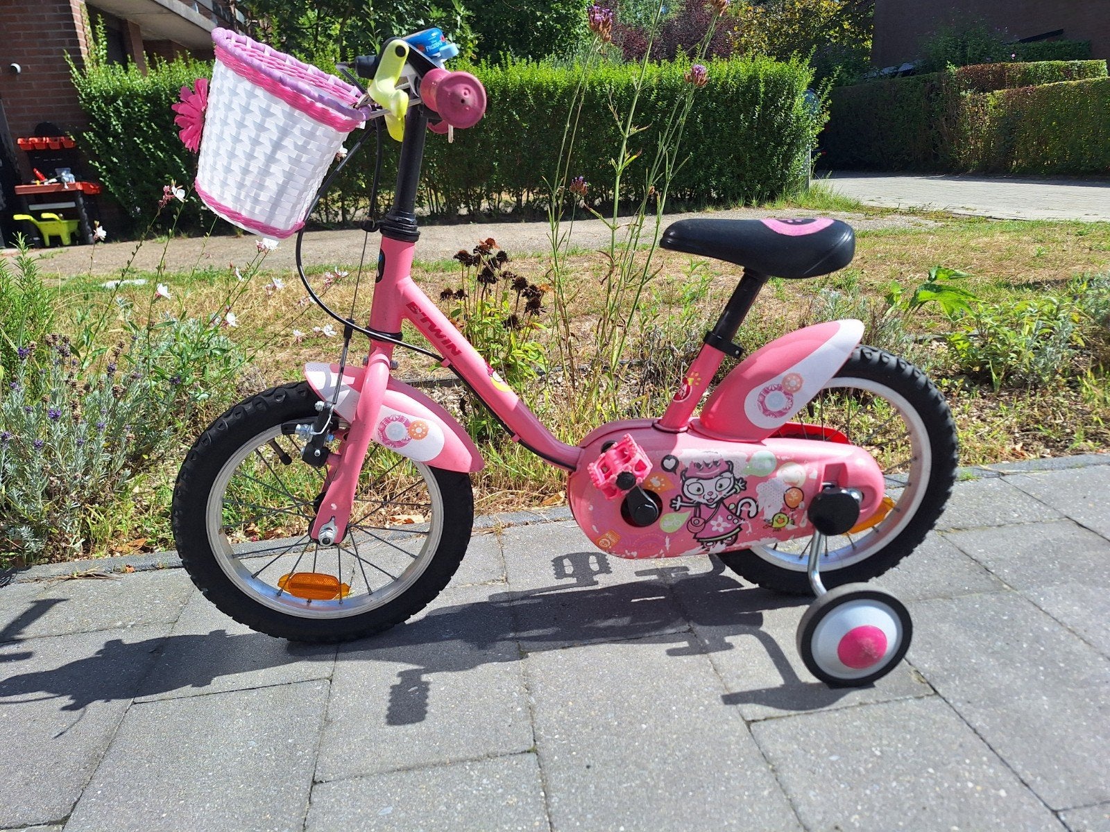 Btwin Kinderfiets met afbeembare steunwieltje, Fietsen en Brommers, Fietsen | Kinderfietsjes, Ophalen, Gebruikt, Minder dan 16 inch