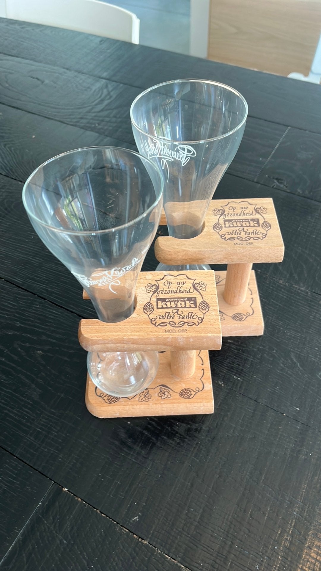 2 glazen Kwak, Ophalen of Verzenden, Gebruikt