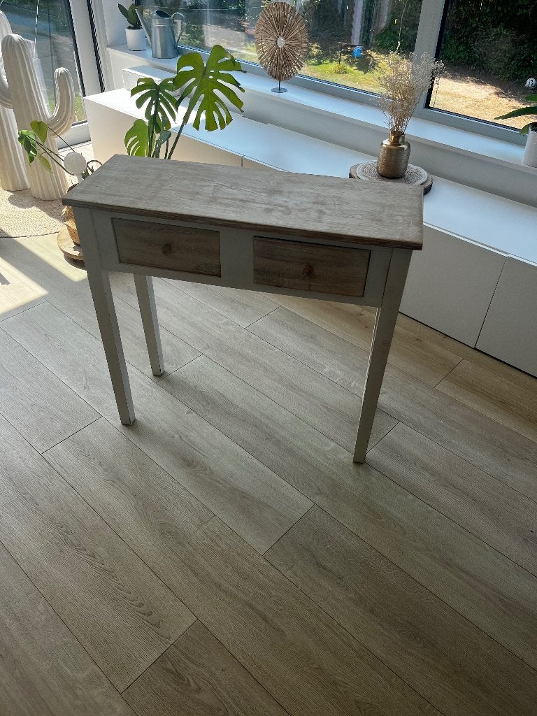 jolie console 2 tiroirs, Enlèvement, Utilisé