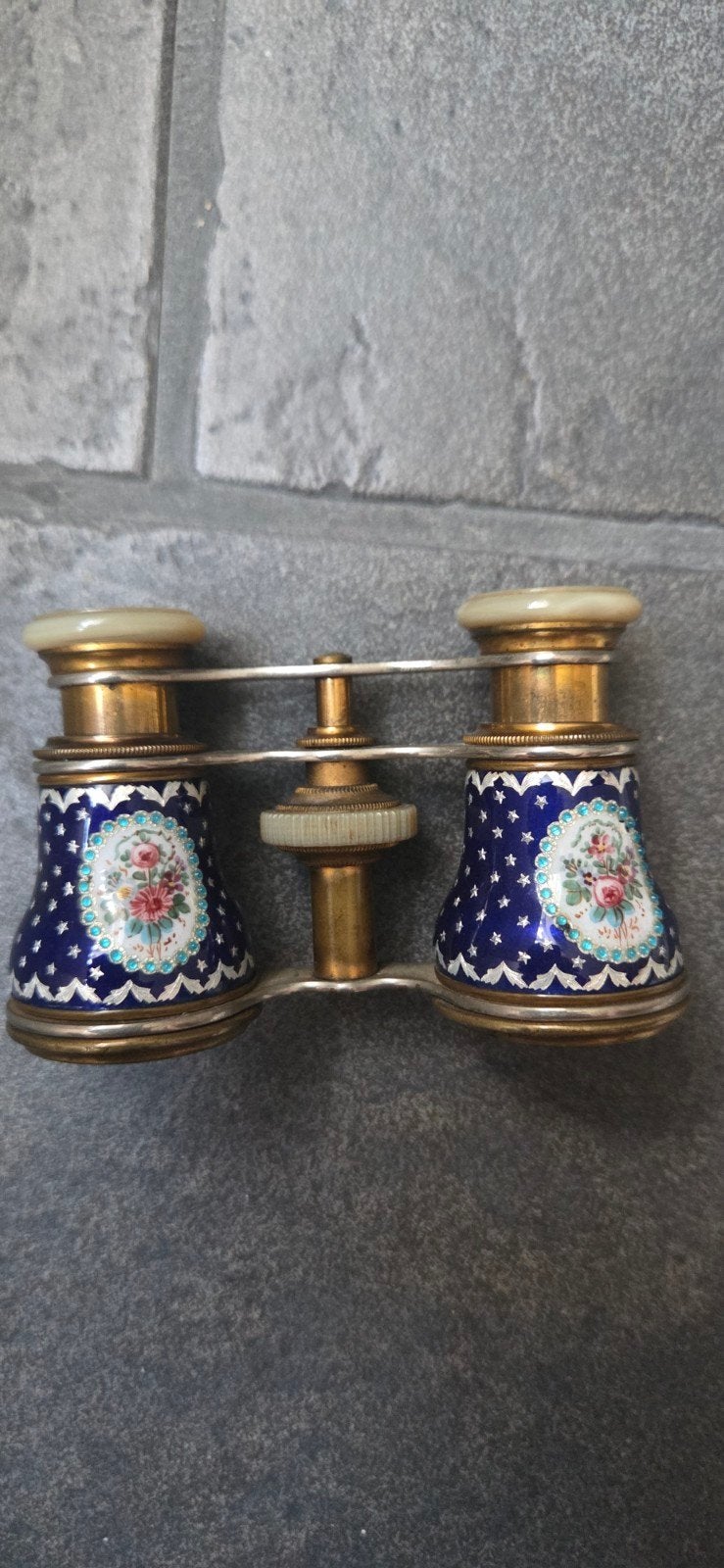 Antieke Franse Emaille Operakijker, Antiek en Kunst, Ophalen