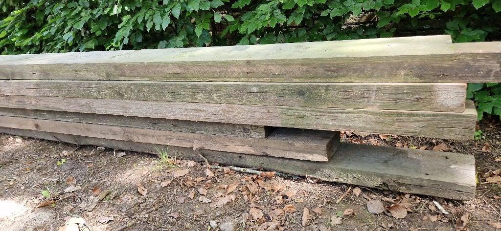 Oude eiken balken 4 tot 6,5 m lang, 16 tot 22 cm hoog, Bricolage & Construction, Bois & Planches, 50 mm ou plus, 300 cm ou plus