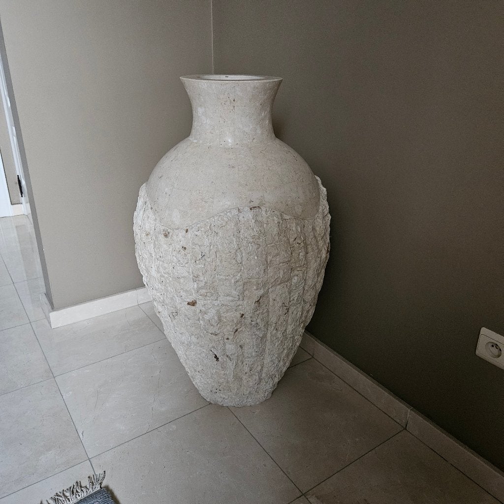 Vaas, Huis en Inrichting, Ophalen, Beige, Zo goed als nieuw, 95 cm