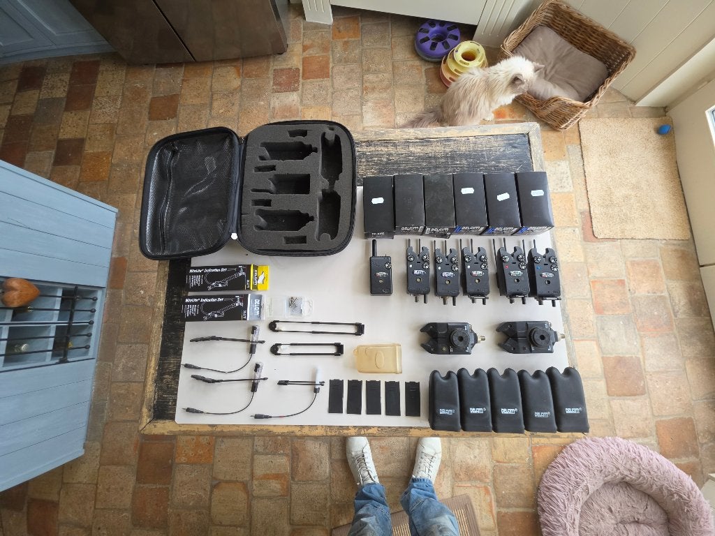 5 X Delkim TXI PLUS , 5 x Snag Bar , 5 x waker. Compleet ., Ophalen of Verzenden, Gebruikt