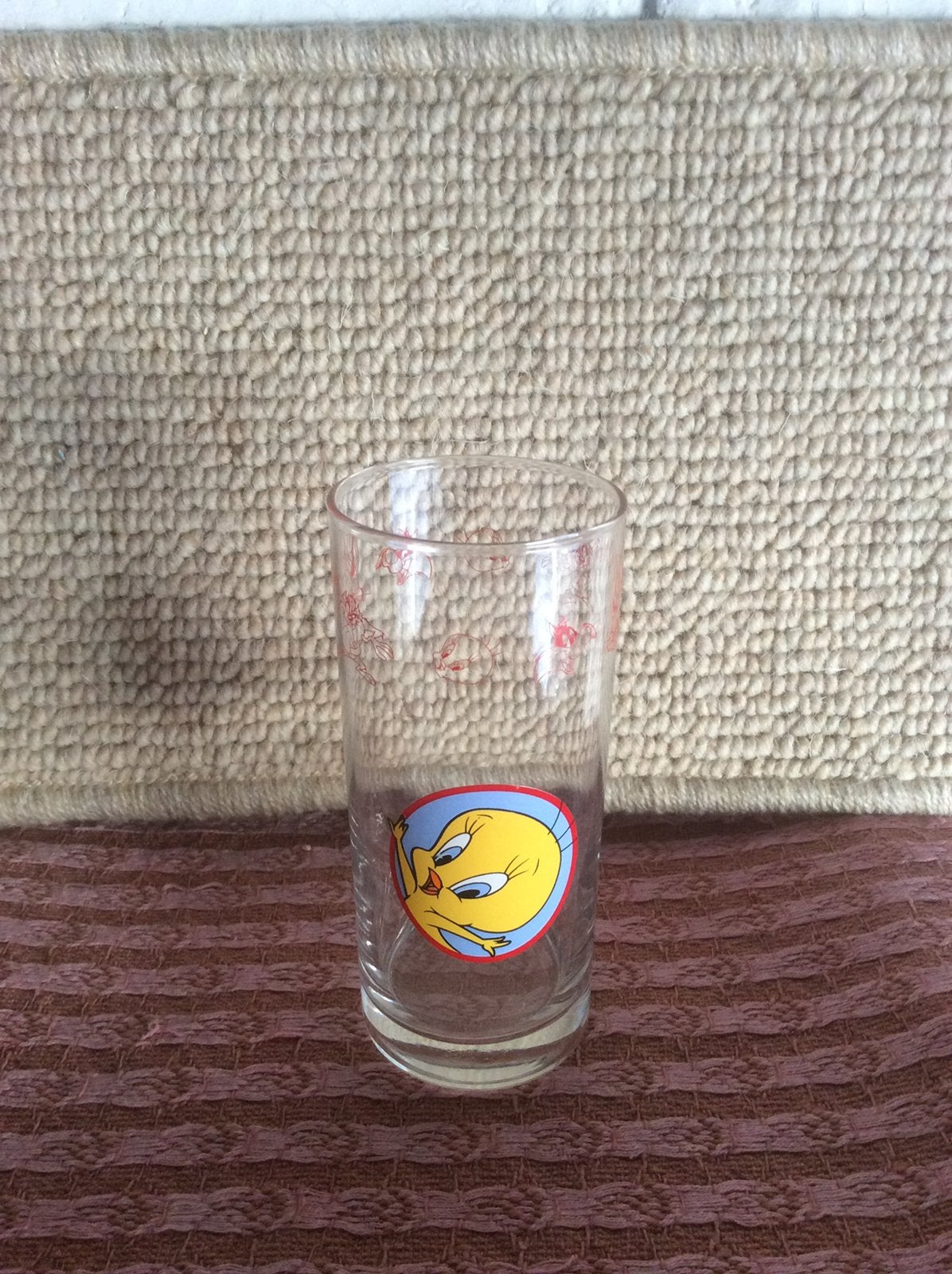 Tweety glazen, Verzamelen, Ophalen, Looney Tunes, Zo goed als nieuw, Gebruiksvoorwerp
