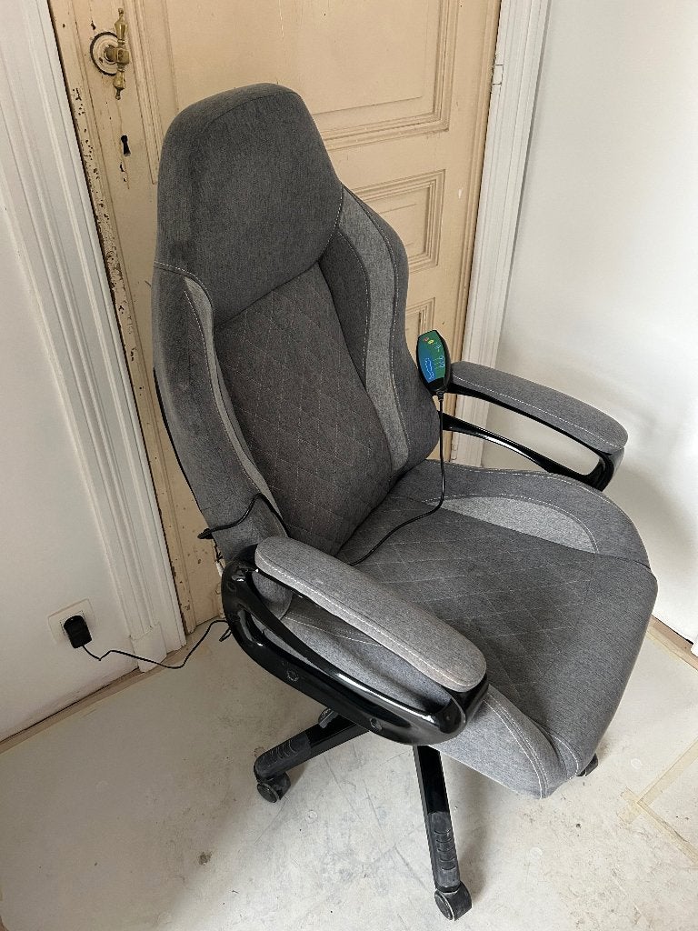 Chaise de bureau avec fonction de massage, Enlèvement, Utilisé, Gris, Chaise de bureau