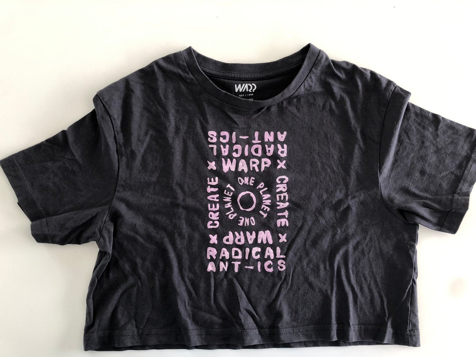 Wijd (sport) t-shirt, grijs met opdruk,  zgan, maat 146/152, Verzenden, Zo goed als nieuw, Meisje, Sport- of Zwemkleding