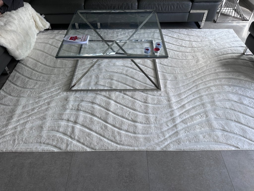 Tapis doux blanc casse 200x300cm neuf, Enlèvement, Neuf, Blanc