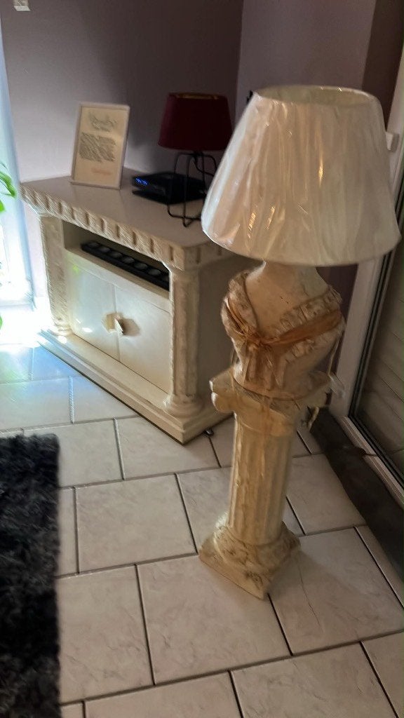 Lampe avec colonne en pierre, Antiquités & Art, Enlèvement