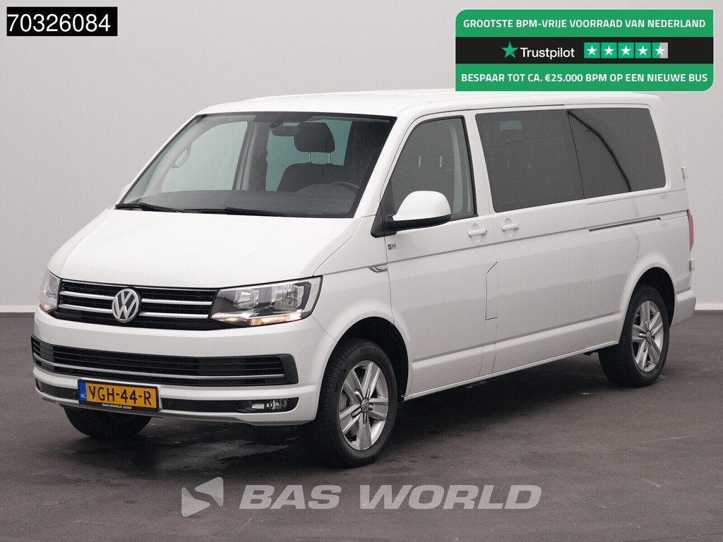Volkswagen Transporter 205PK Dubbel Cabine Automaat 2x Schui, Auto's, Automaat, Multifunctioneel stuurwiel, Stof, Gebruikt