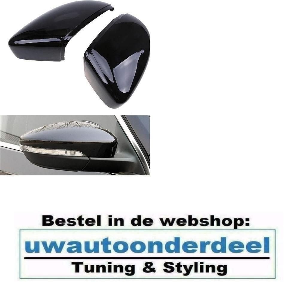 Spiegel Spiegelkappen Glans Zwart Geschikt Voor VW Scirocco, Envoi