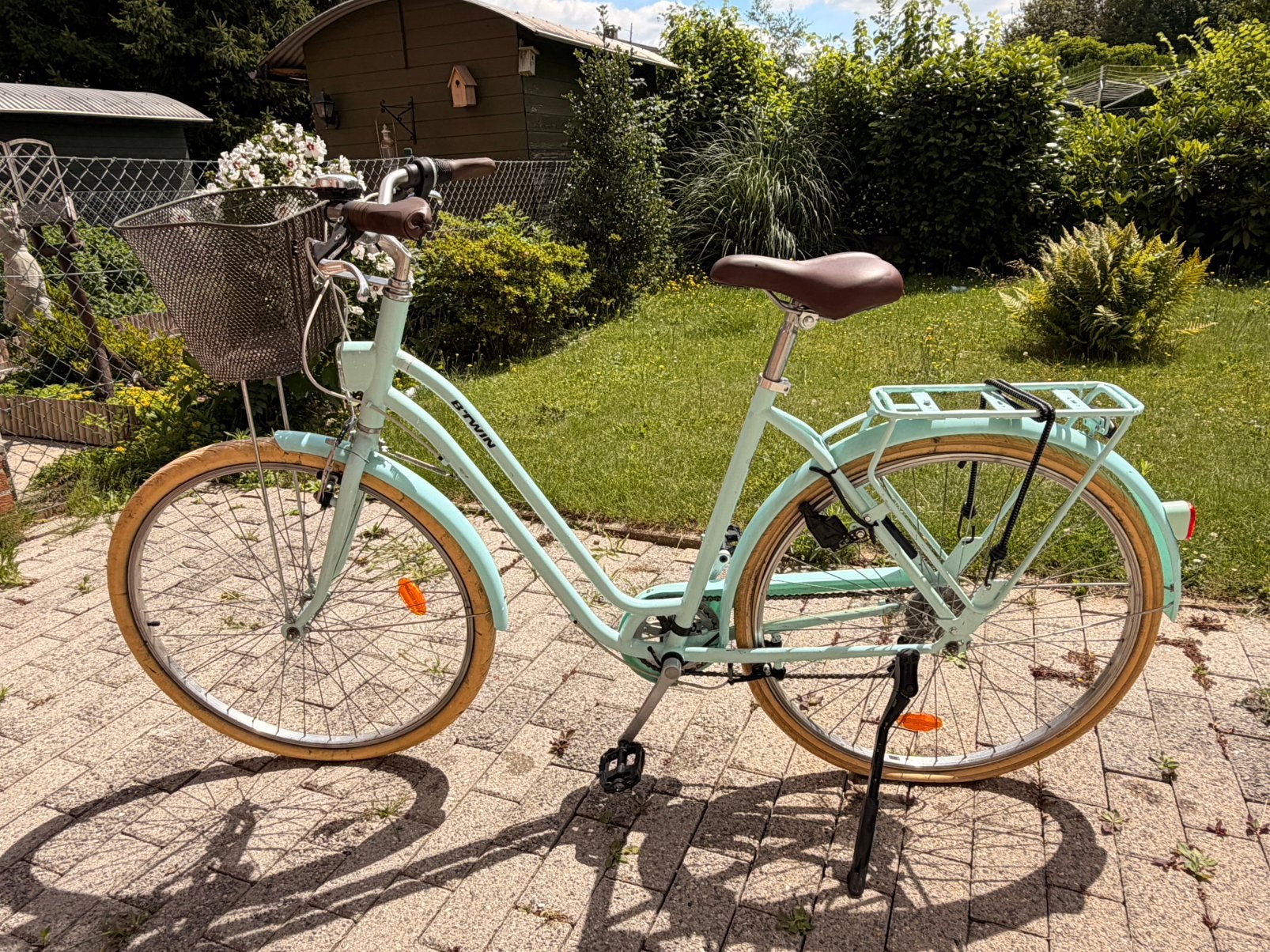 Mintgroene damesfiets te koop, Gebruikt, Versnellingen, Schijfrem, Ophalen