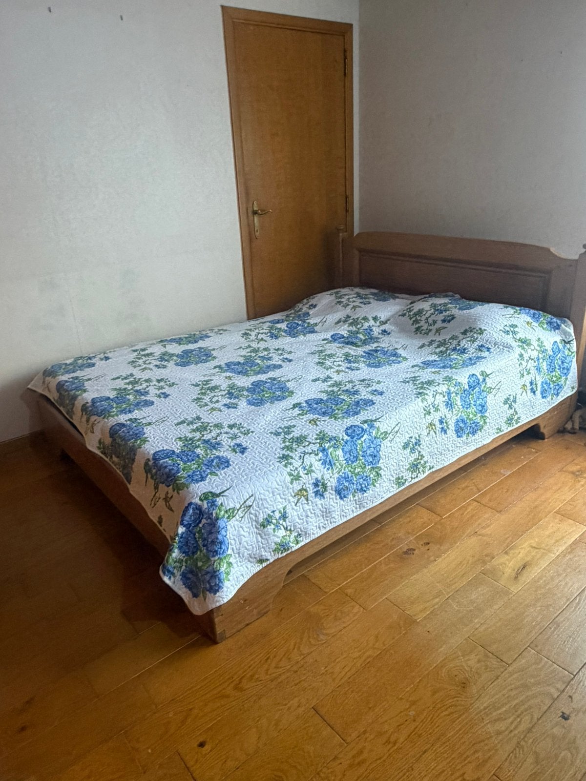 Houten bed 2 pers, Ophalen, Gebruikt, Tweepersoons, Klassiek